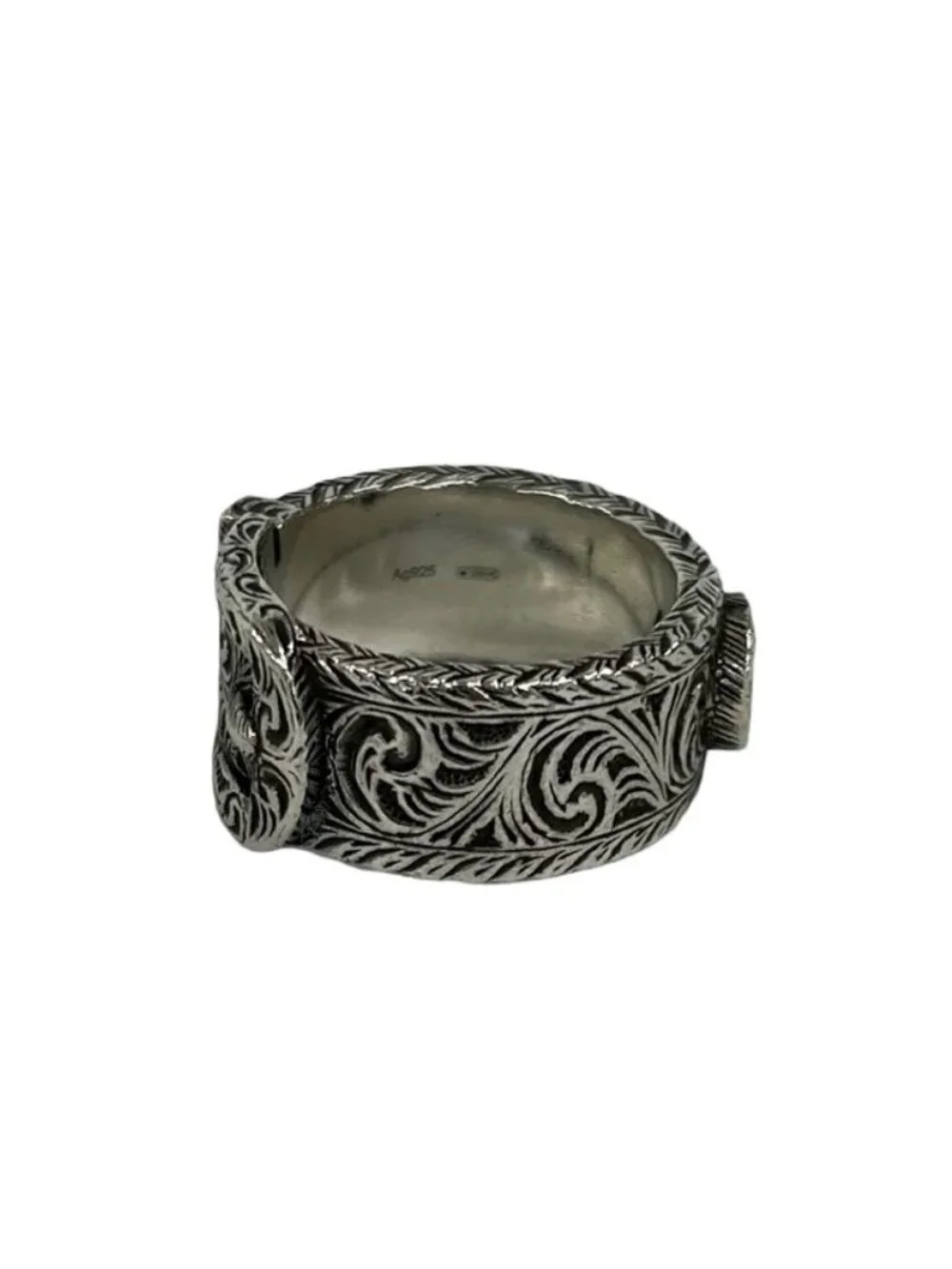 Gucci Garden Arabesque Ring 925 Sterling Silver Accessory